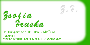 zsofia hruska business card